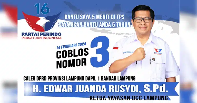Kenal Lebih Dekat Dengan Edwar Juanda Rusydi Caleg DPRD Provinsi Lampung