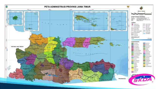 Peta Jawa Timur - Beserta Nama Kabupaten dan Kota Lengkap